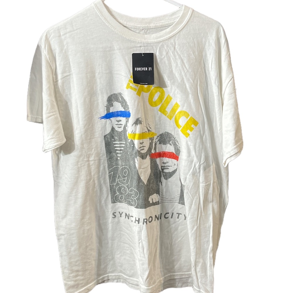 3/$30 🖤 NWT forever 21 the police tee shirt size large